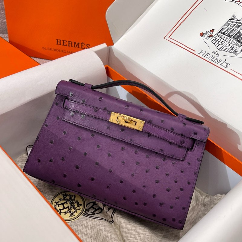 Hermes ostrich Anemone GHW